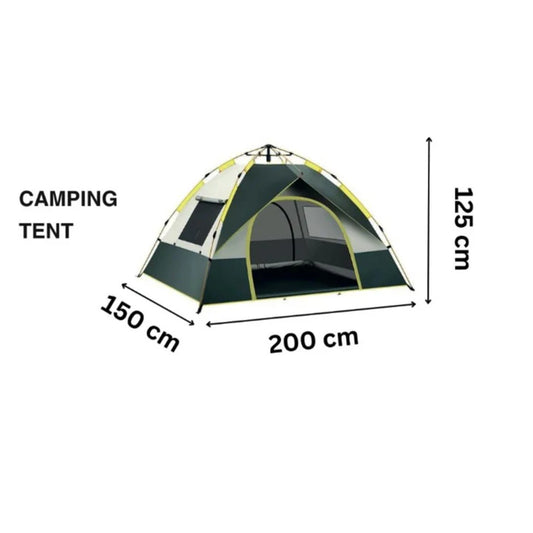 Camping tent Portable 2–3 Person – Waterproof Double Door & Windows
