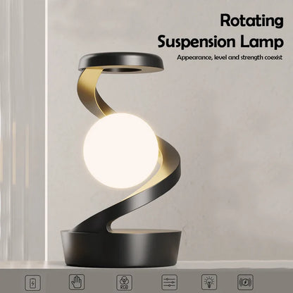 LED 360° Spiral Rotating Desk Lamp with Wireless Charger