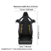 Carbon Fiber Sports Car Seat Phone Holder