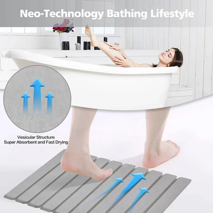 Luxury Foldable Stone Drying Mat Anti Slip Bathroom/Kitchen