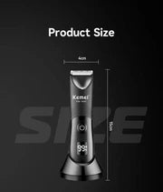 Waterproof Body Groomer With Skin Friendly Blades Kemei Hair Trimmer KM-1840