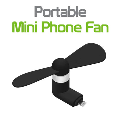 Portable Mini Phone Fan For Iphone / TypeC / Sumsung