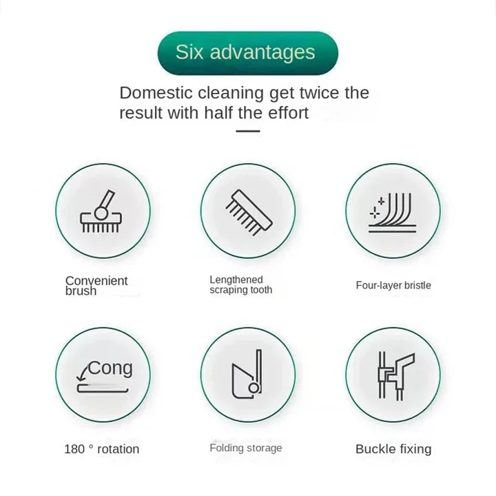 4 in 1 Broom and Dustpan Set