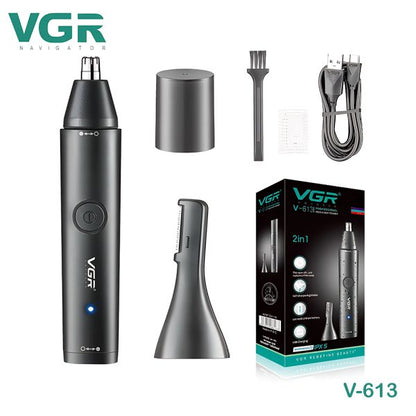 VGR V613 Ear, Nose & Eyebrow Trimmer – USB Rechargeable, Nose Clippers & Facial Grooming Tool