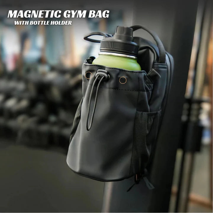 Magnetic Gym Bag With Water Bottle Holder