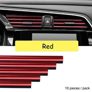 10pcs Car Air Conditioner Grill Decoration Strips Ac