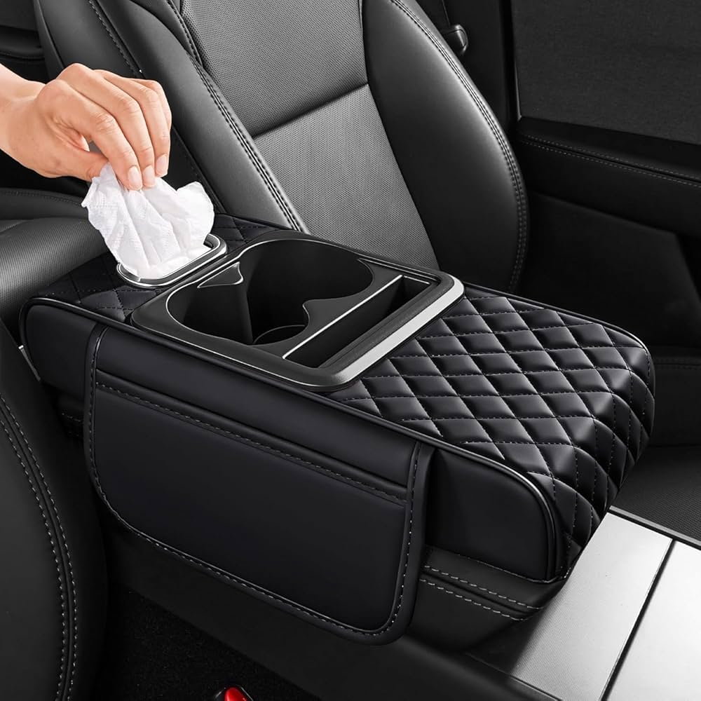 Car Seat Organizer with Cup Holder – Center Console Storage