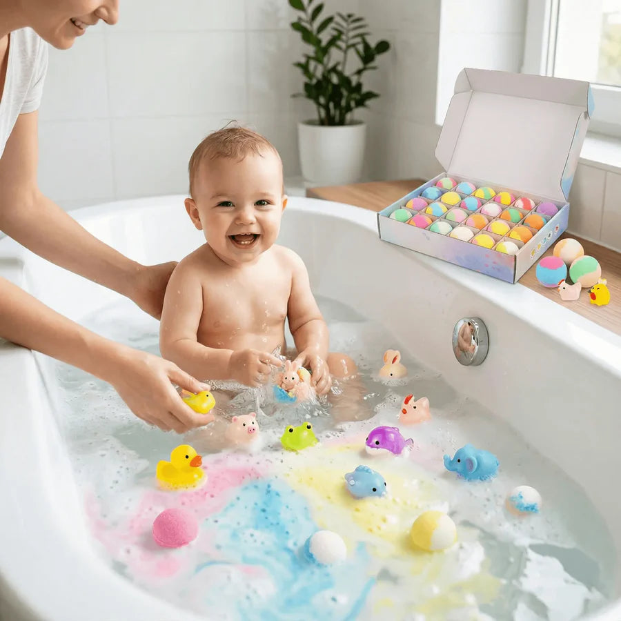 Children's Bath Bombs Balls with Surprise Toys – Pack of 15
