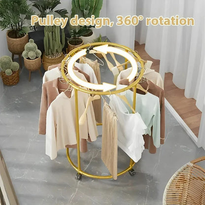 Rotating Spiral Dress Rack