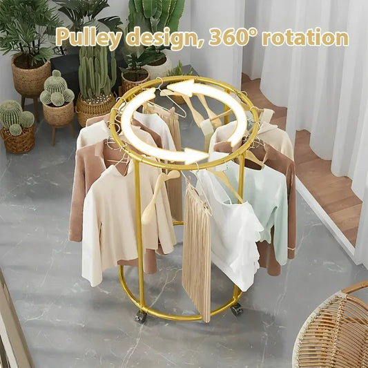 Rotating Spiral Dress Rack