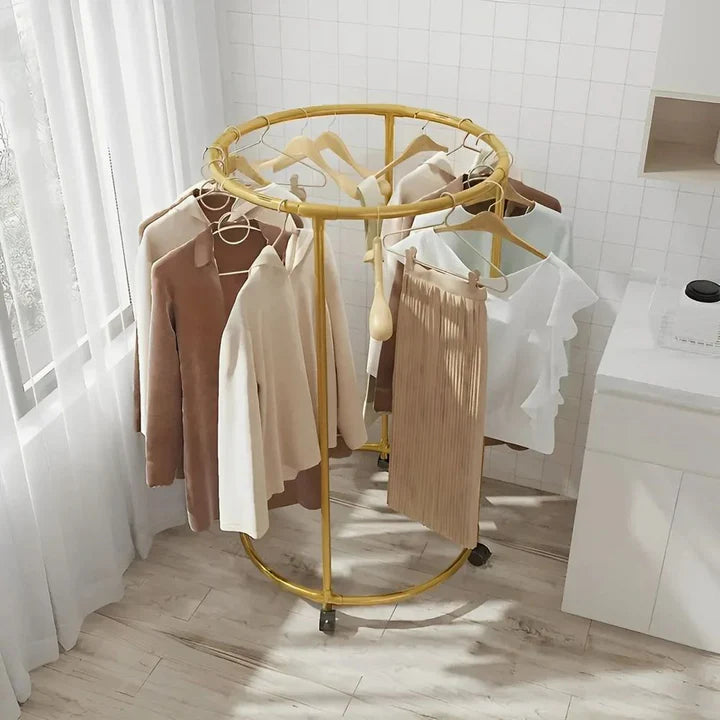 Rotating Spiral Dress Rack