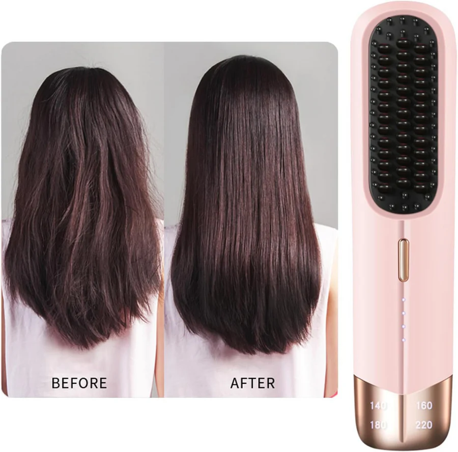 Portable Hair Straightener Comb Brush