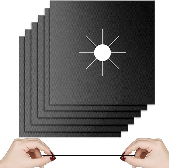 6PCS Gas Stove Protector Liners – Reusable Heat Resistant Pads
