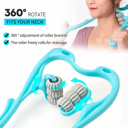 Hand Neck Massager with Rollers