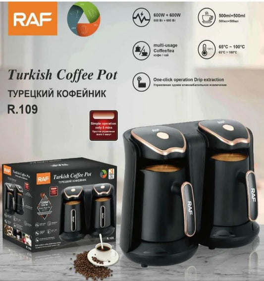 RAF Electric Maker Double Cup Turkish Coffee Machine R109 0.5L
