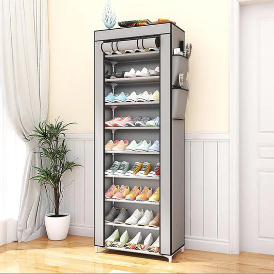 Shoe rack 10 Tier Shoes Rack Organiser with Dustproof Cover