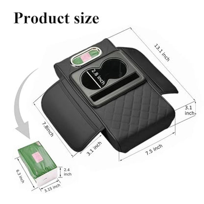 Car Seat Organizer with Cup Holder – Center Console Storage