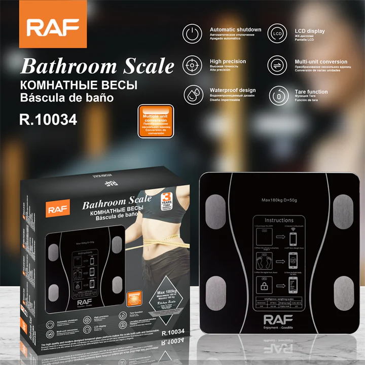 RAF Electronic Floor Scale, Maximum 180 kg R10034