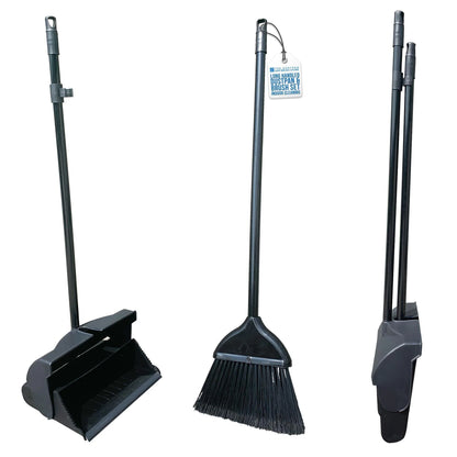 Dustpan & Broom Set – Long Handle Upright Cleaning Kit