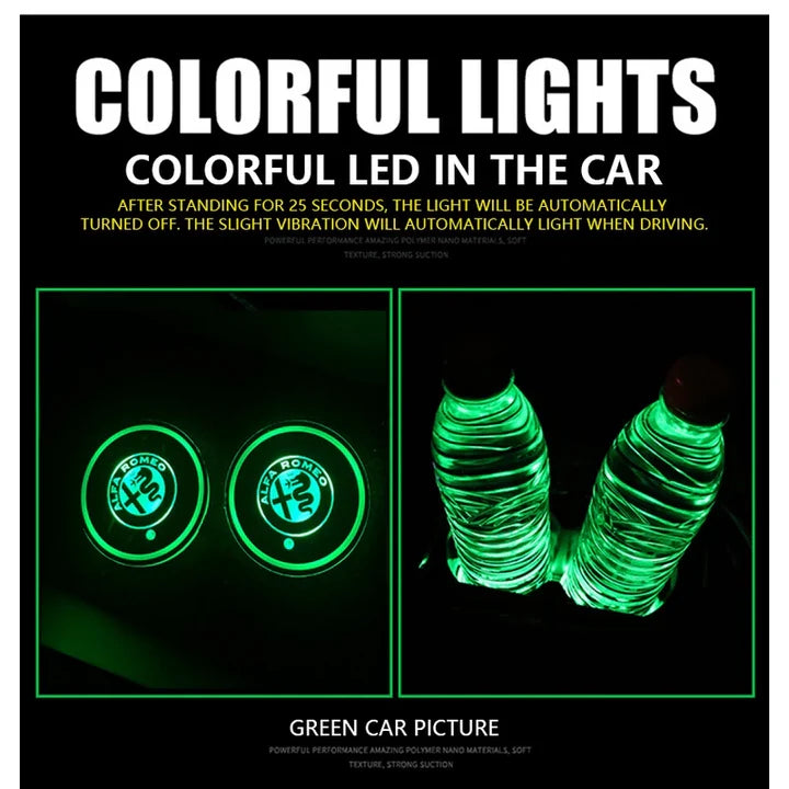 Car LED Light Cup Mat