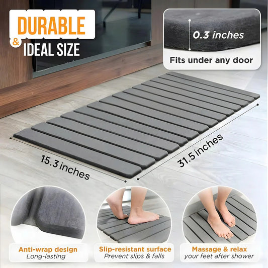 Luxury Foldable Stone Drying Mat Anti Slip Bathroom/Kitchen