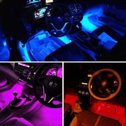 Car Rgb 4 Pcs Waterproof Led Light Strip Remote Or Bluetooth Control