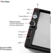 7 INCH DOUBLE HD CAR RADIO SCREEN PLAYER WITH DIGITAL TOUCHSCREEN 7018B