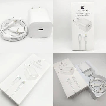 25W PD Adapter Charger USB-C to Lightning Cable For iPhone