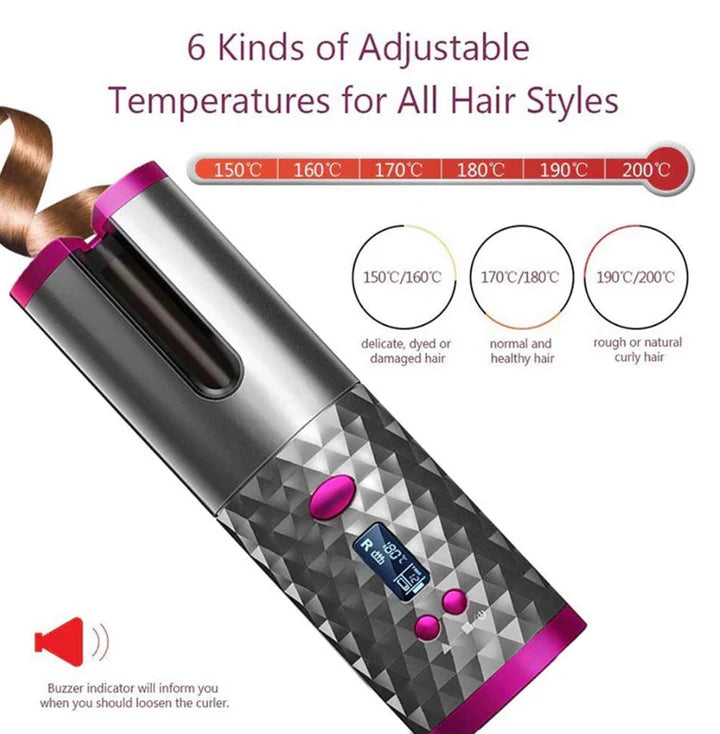 Wireless Automatic Curling Iron