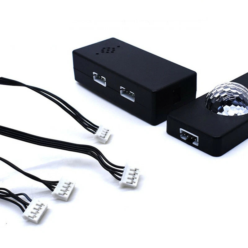 4 Pcs Crystal LED Strip Lights Bulbs With 7 Color Control RGB