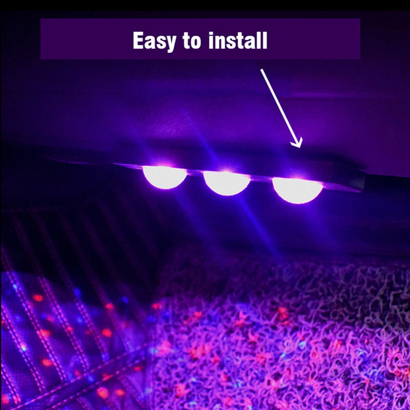 4 Pcs Crystal LED Strip Lights Bulbs With 7 Color Control RGB