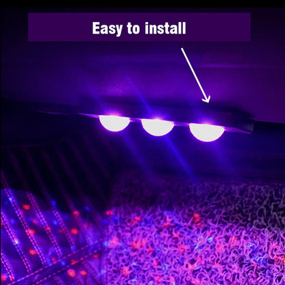 4 Pcs Crystal LED Strip Lights Bulbs With 7 Color Control RGB