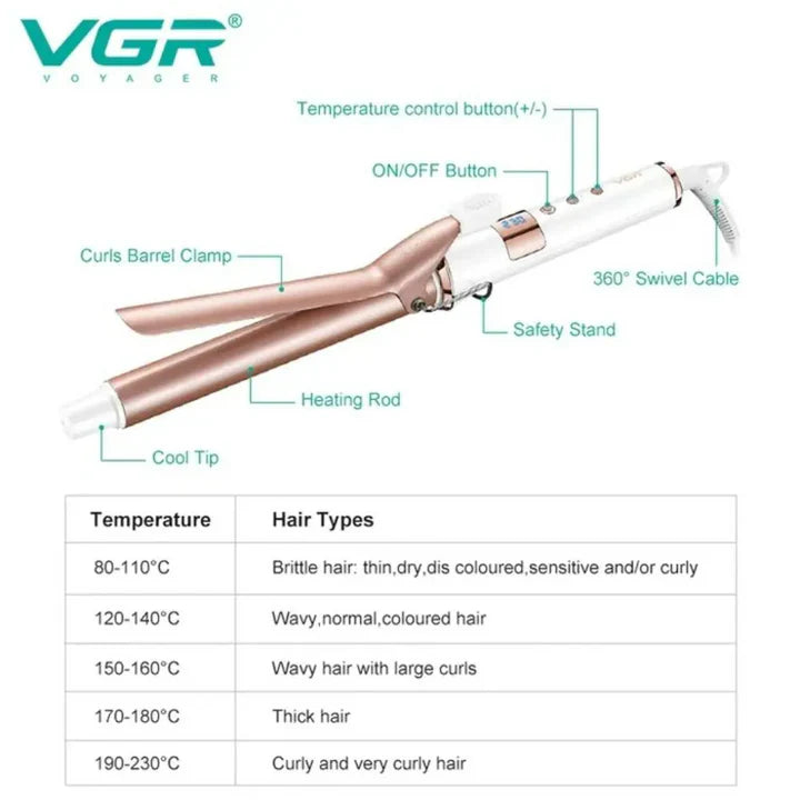 VGR Professional Hair Curling